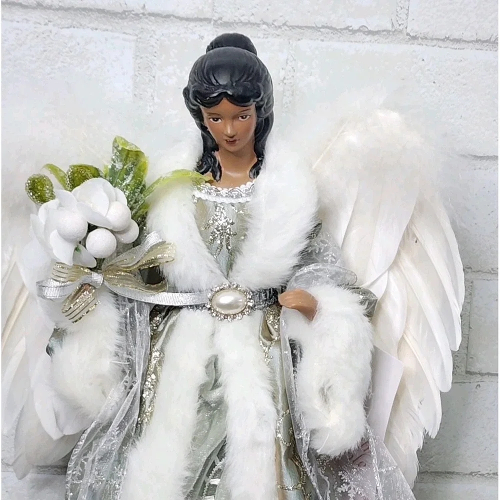 Angel Tree Topper Olive Green Christmas Figure 16